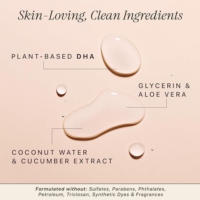 Self Tanner Spray - USA Made with Natural & Organic Ingredients, Fast Drying Spray Tan for Pale Skin, Non Toxic Gradual Tanning Spray, Sunless Tanning Water for Women & Men, Fair to Medium
