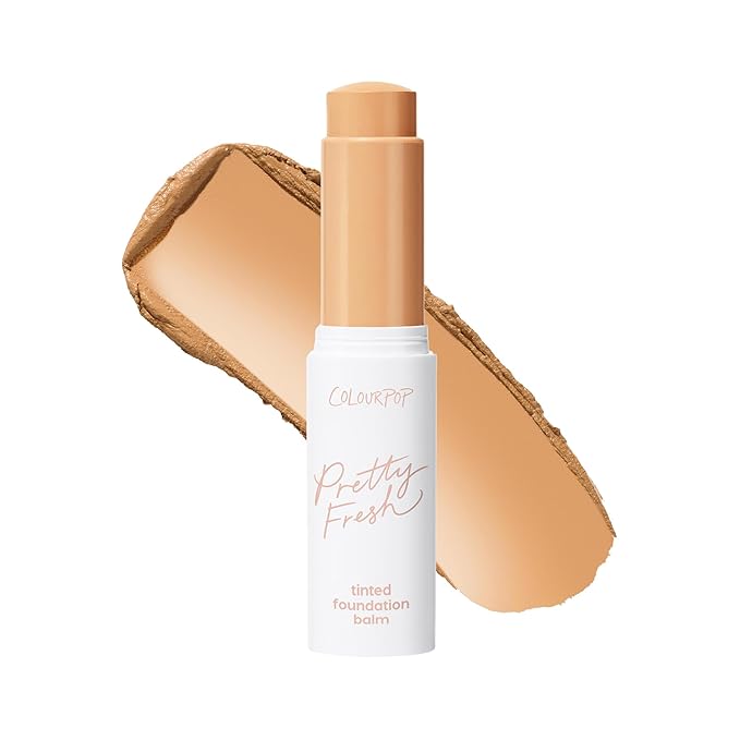 ColourPop Pretty Fresh Tinted Foundation Stick - Balm to Cream Foundation with Light to Medium Coverage - Infused with Hydrating Hyaluronic Acid, Peptides & Niacinamide - Medium 11 (0.29 oz)