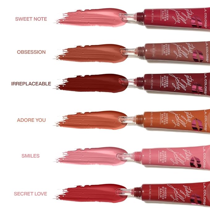 L.A. COLORS Stay Jelly Sheer Butter Balm, Adore You CLG462 (Pack of 2)