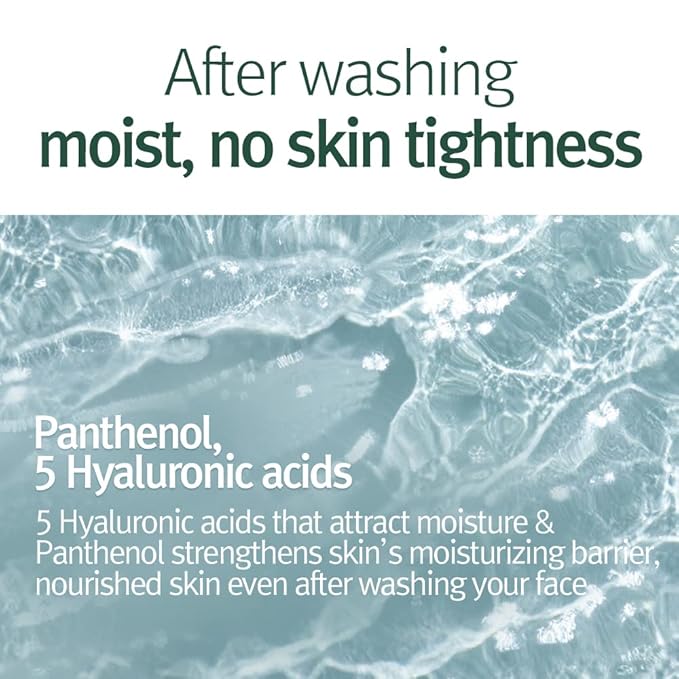 Pyunkang Yul PKY Calming Cleansing Foam, Low pH Formula Facial Wash/Cleanser with Witch Hazel, AHA for oil control- Cica, Tea Tree Extract - Rapid Moisture replenishment 3.38 Fl.oz