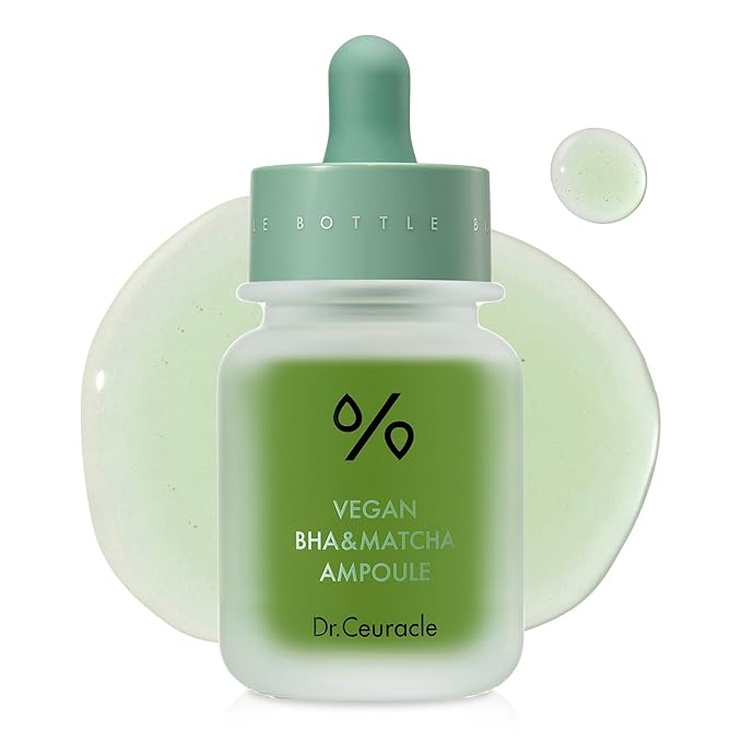 Dr.Ceuracle Vegan BHA & Matcha Ampoule - Gentle Exfoliating Facial Serum, Salicylic Acid for Pores and Sebum Treatment, Korean Skincare for Stocking Stuffers (30ml / 1.01 fl. oz.)
