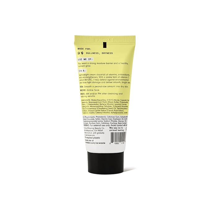 Versed Weekend Glow Daily Brightening Moisturizer - Vegan Lightweight Vitamin C Moisturizer with Cloudberry Seed Oil - Hydrating Face Moisturizer for Discoloration & Uneven Texture (2oz)