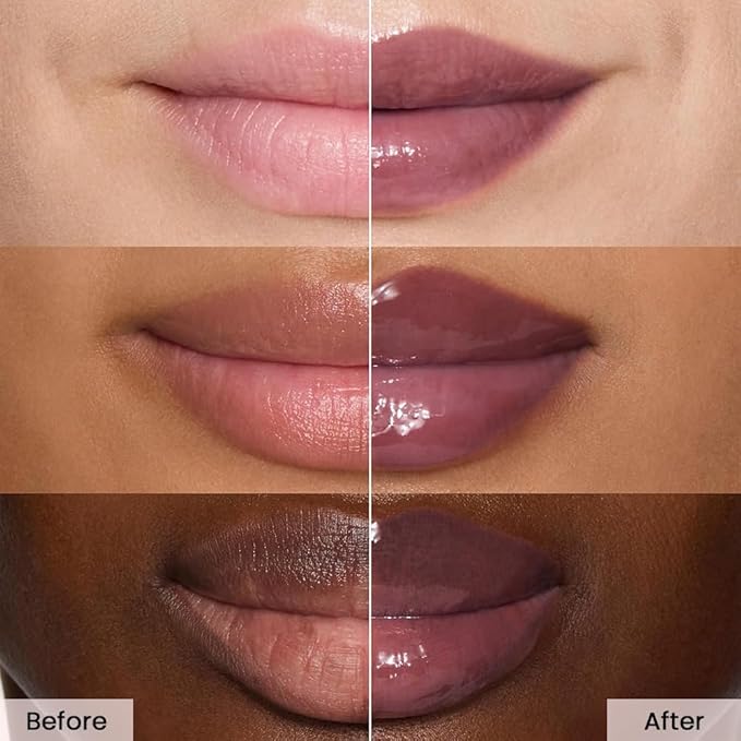 Lip Tinted Glowy Balm Hydrating Tinted Lip Serum Lip Gloss, Ultra-Hydrating Natural Vegan Lip Balm, Sheer-Tinted Shine & Hydration, Soothes & Softens Dry Lips Skincare (Plum)