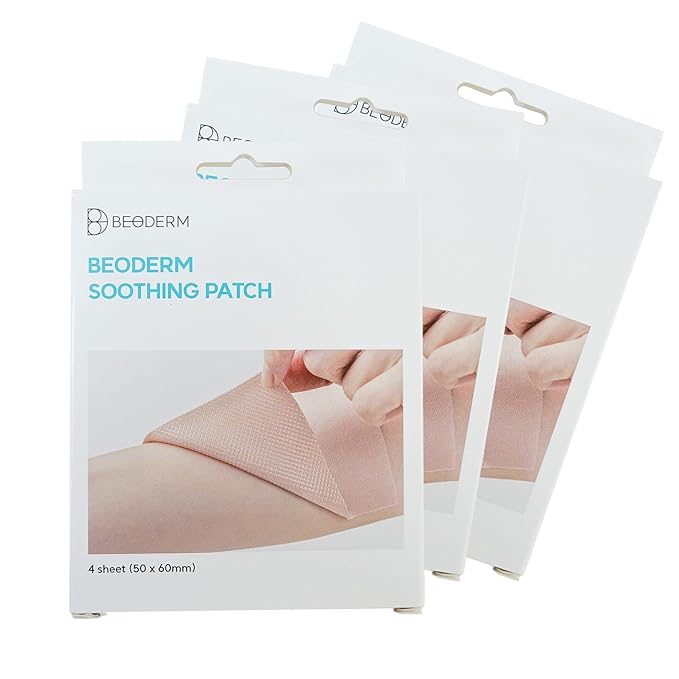 Cool Down Soothing Patch (4 Sheets x 3 pack) – Sunburn & First-Degree Burn, Sensitive Skin Cooling Patch, Daily Use