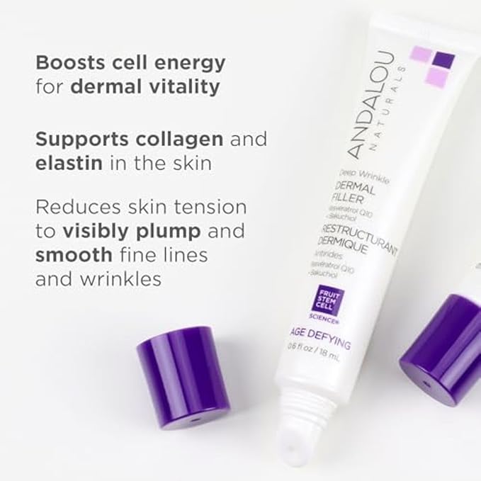 Andalou Naturals Deep Wrinkle Dermal Filler, Aloe Vera, 0.6 Fl Oz