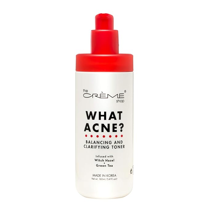 The Creme Shop WHAT ACNE? Balancing And Clarifying Toner Infused With With Hazel, Green Tea Made In Korea