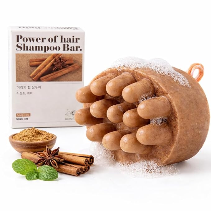 LifeCare & SafeCare Korea Natural Solid Shampoo Bar – Scalp Care Shampoo Bar for Oily Scalp, Dandruff & Itchy Scalp Relief, Sulfate Free Herbal Shampoo Bar for Healthy Hair