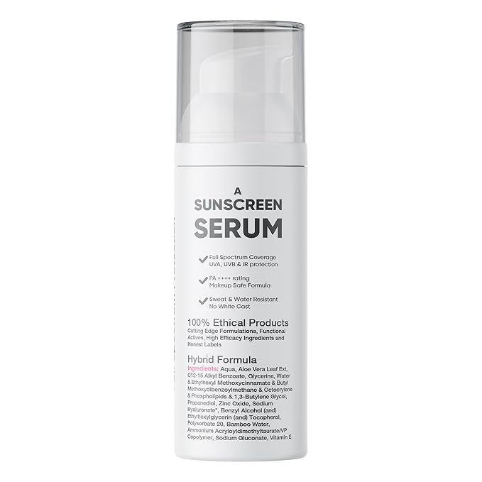 Cos-IQ Sunscreen SPF 50 Serum, PA++++ | For Oily, Dry, Acne-prone Skin |Ultra Lightweight Texture |Non-Greasy |No White Cast |Broad Spectrum Protection & Blue Light Protection | For Men & Women | 30ml