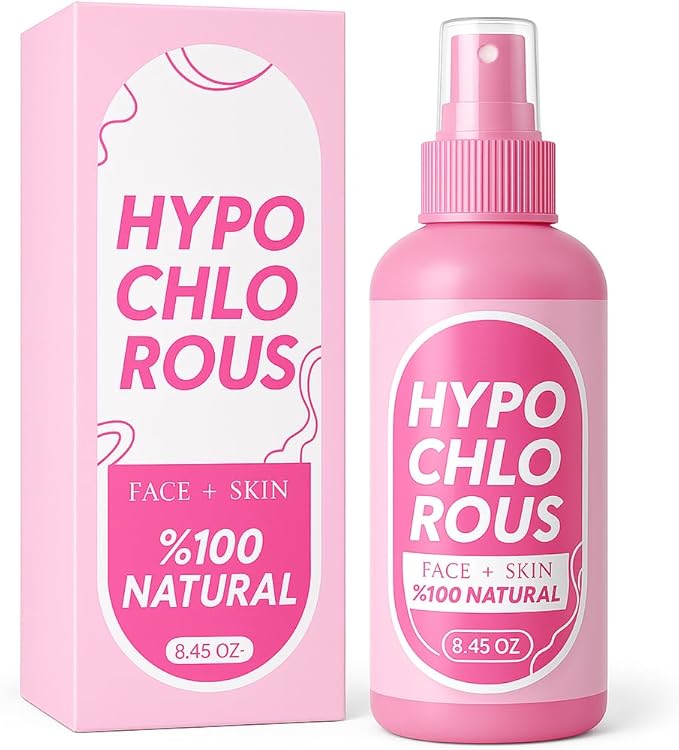HOCl Hypochlorous Acid Spray Pure 250 ml / 8.4 oz – Natural Skin & Face Mist – Gentle Refreshing Formula for Cleansing, Soothing & Deodorizing – Alcohol-Free & pH Balanced