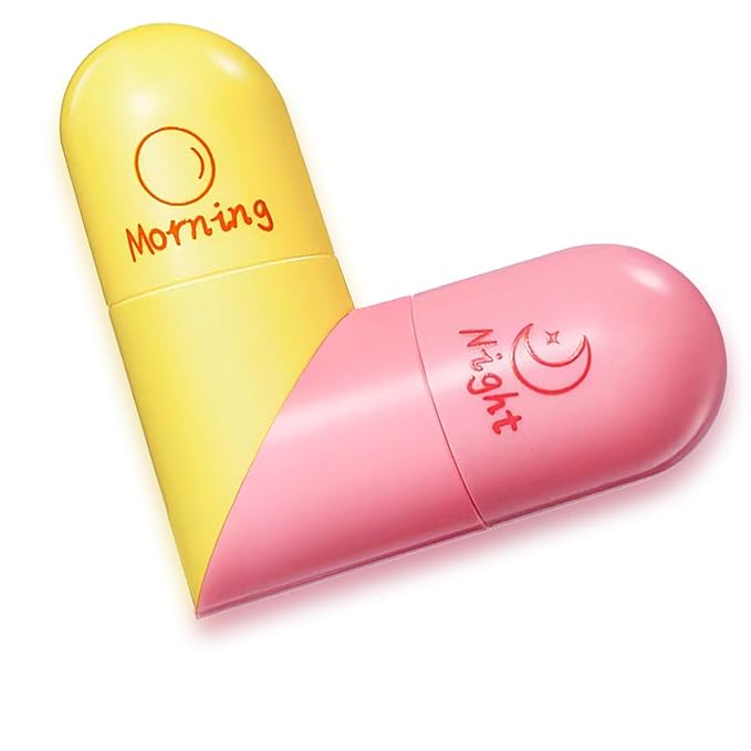 Valentine's Day 2pc Heart Shaped Dual-use Deformable Lip Balm Stick - Honey,One end is colorless, while the other end is pink used as makeup, lipstick Keep Lips Moisturized, Gifts