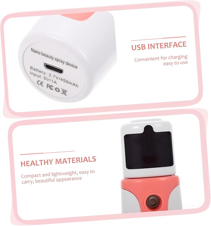 Baluue Handheld Spray Toner for Face Nano Face Mister Rechargeable Facial Steamer Air Humidifier