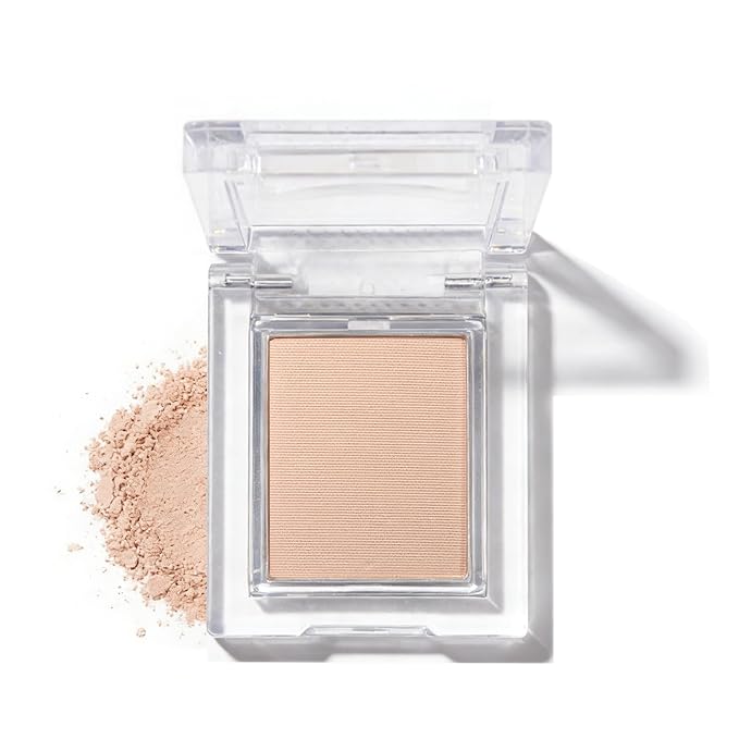 Matte Light Pink Brown Single Eye Shadow Palette, Neutral Powde Eye Shadow for Women, Eye Brightener Eye Shadow Primers, Monochrome Natural High Pigment Mini Eyeshadow, sombras para ojos