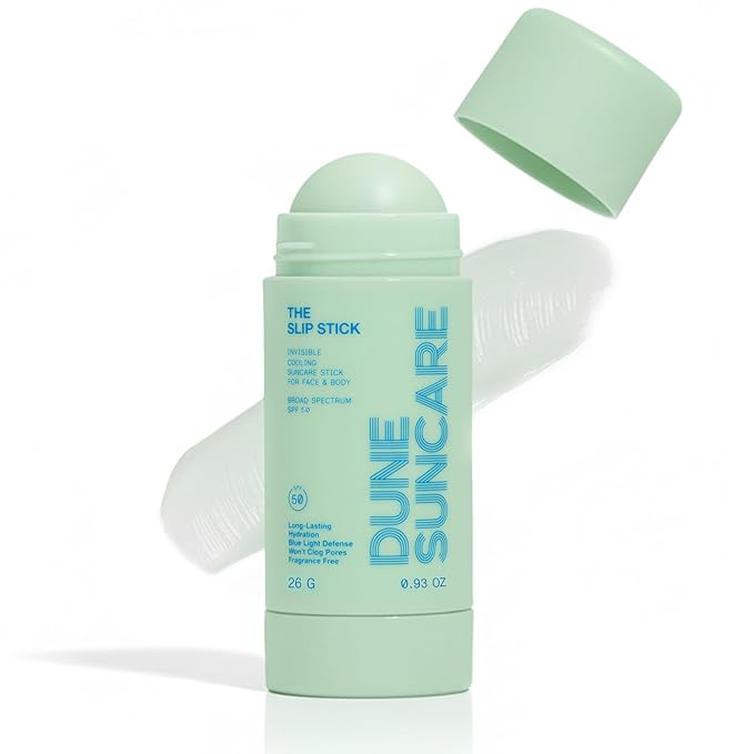 The Slip Stick SPF 50 Invisible Ultra Hydrating Cooling Sunscreen Stick – Fragrance-Free, Clean-Chemical Sunscreen for Face & Body – Vegan, Non-Greasy, Non-Waxy & No White Cast