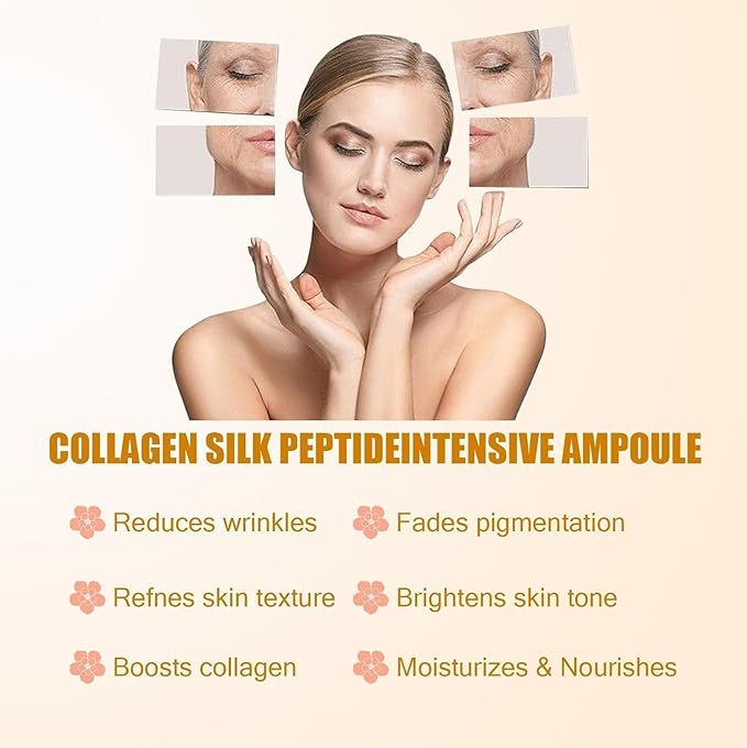 Fuente Silk Peptide Intensive Lifting Ampoule | Moisturizes, Firms and Lifts, Korean Anti-Aging Facial Essence, Smooths Wrinkles, Improves Elasticity | Christmas Gift for Women