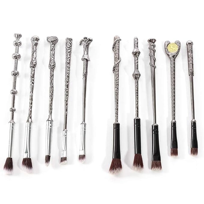 10 PCS Harry Gifts Makeup Brushes Wand Brushes Set for Foundation Blending Blush Concealer Eyebrow Face Powder Potter