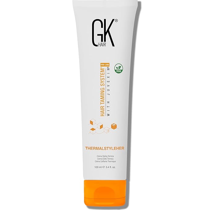 GK HAIR Thermastylher Cream 3.4 oz – Heat Protectant Styling Cream, Blow Dry Cream for Frizz Control, Smooth & Strengthen Hair, Heat Protection for All Hair Types