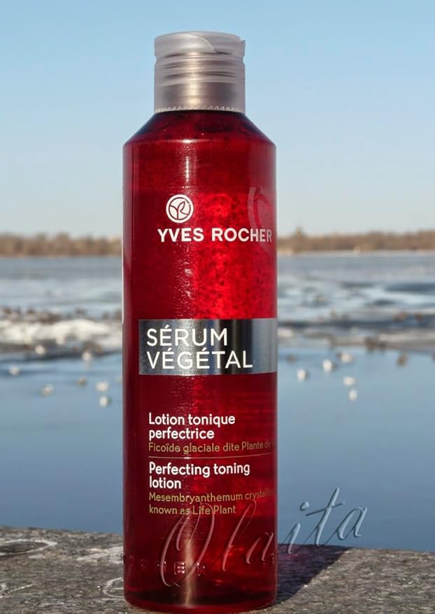 Yves Rocher Serum Vegetal Perfecting Toning Lotion for All Skin Types – Set of 3 Bottles, Gentle Cleanse, Radiance Boosting, Smooth & Hydrated Skin 200 ml/6.8 fl.oz