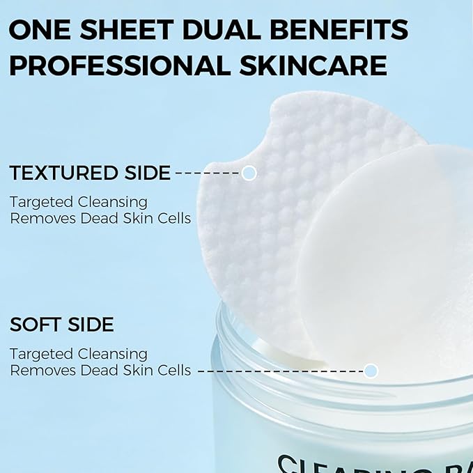 Salicylic Acid Pads-Gentle Pore Reducing, Soothing Skin Care Salicylic Acid Toner Pads, Oil Control and Exfoliation Deep Cleaning Facial Cleansing Wipes, Suitable for All Skin Types, 70 Count