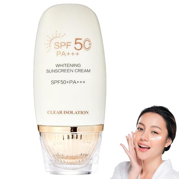 Flower Extract Skin Brightening Sunscreen Cream SPF50+, Glow Sunscreen, UV Protection, Strengthens Skin Barrier, Nourish & Restore Skin Balance, for Daily Skincare (1)