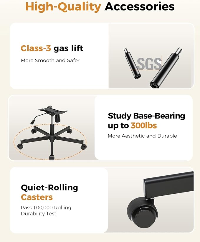 COMHOMA Cross Legged Office Chair with Wheels Armless Office Desk Chair, Modern Vanity Computer Task Chairs for Home Bedroom, Comfortable Wide Seat for Lower Back Pain Relief, PU Leahter, Black