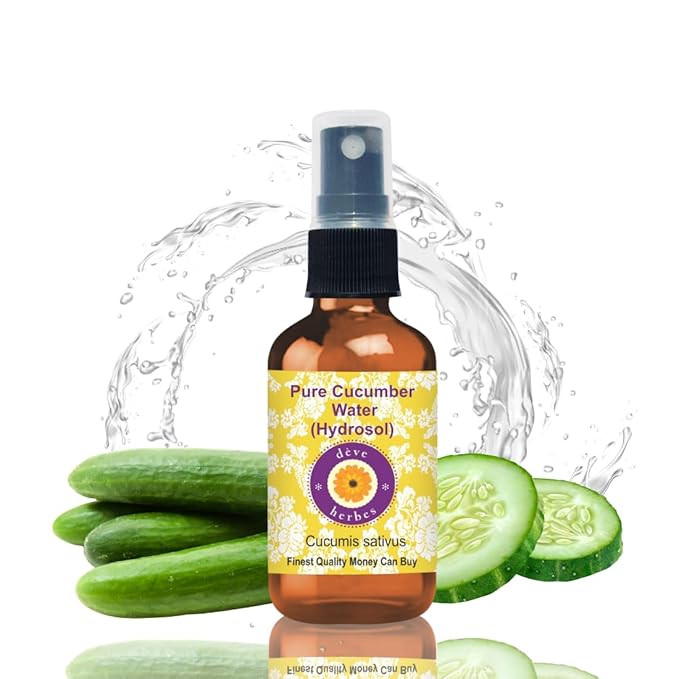 Deve Herbes Pure Cucumber Floral Water (Hydrosol) (Cucumis sativa) 50ml (1.69 oz)