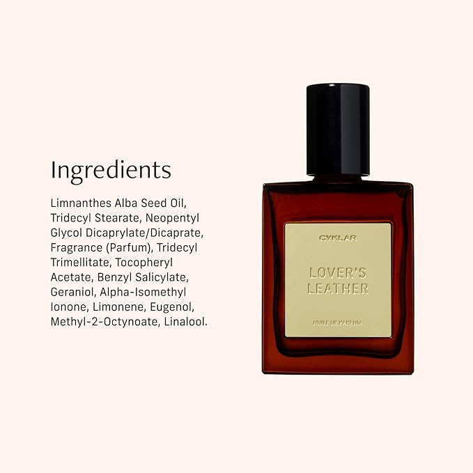 CYKLAR Perfume Oil for Skin – Lover’s Leather Scent – Spicy, Sensual & Earthy Perfume Fragrance with Saffron, Leather & Sandalwood Notes – 30ml