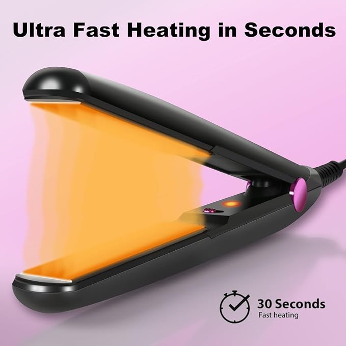 Mini Hair Straightener, Mini Flat Iron for Short Hair and Bangs, 0.7 Inch Small Flat Iron for Travel