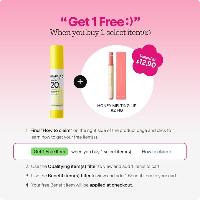 Nature Republic Vitapair C Glow Reveal Ampoule | Dark Spot Serum with Niacinamide, for Radiance & Dewy Glow Skin, Even-Looking Skin Tone, Korean Skincare, 24ml / 0.81 fl oz
