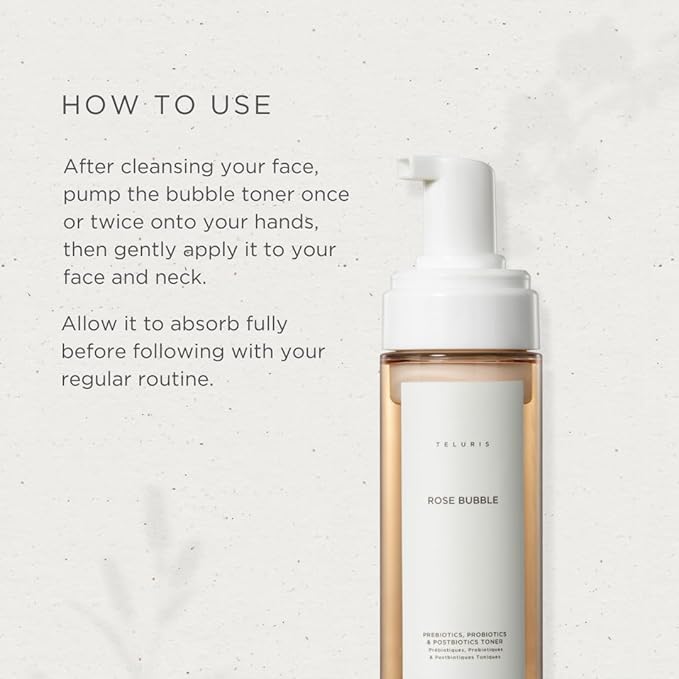 Rose Bubble Pre, Pro & Postbiotics Toner - Balancing microbiome Toner with Super-Absorbing Rose Bubble (150ml)