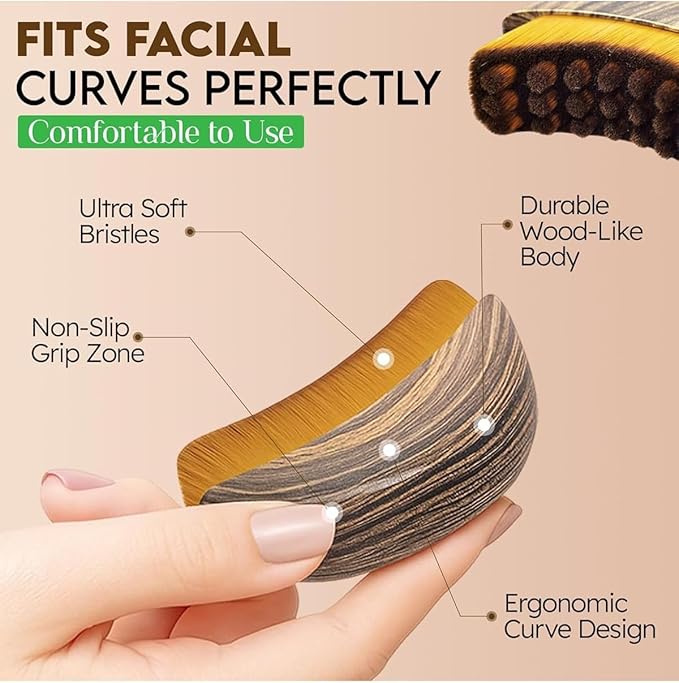 Lymphatic Contour Face Brush,Contour Face Brush for Lymphatic Drainage,Dry Lymphatic Drainage Massager,Ergonomically Designed to Fit The Skin Precisely-1PCS