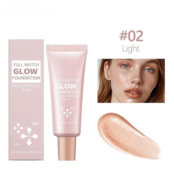 Skin-Nourishing All-in-1 BB Cream Foundation – Tinted Moisturiser & Skin Tint Concealer, Natural Luminous, Hydrating (#02)