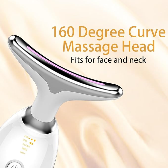 Neck Face Device, 3 in 1 Portable Face Sculpting Tool, Three Modes Facial Skin Care Tool, White