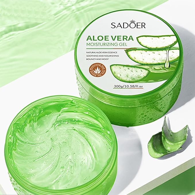 New Soothing Moisture - Aloe Vera Moisturizer for Face, Scalp, Hair - Aloe Vera Gel for Skin and Sunburn Relief - 10.58oz
