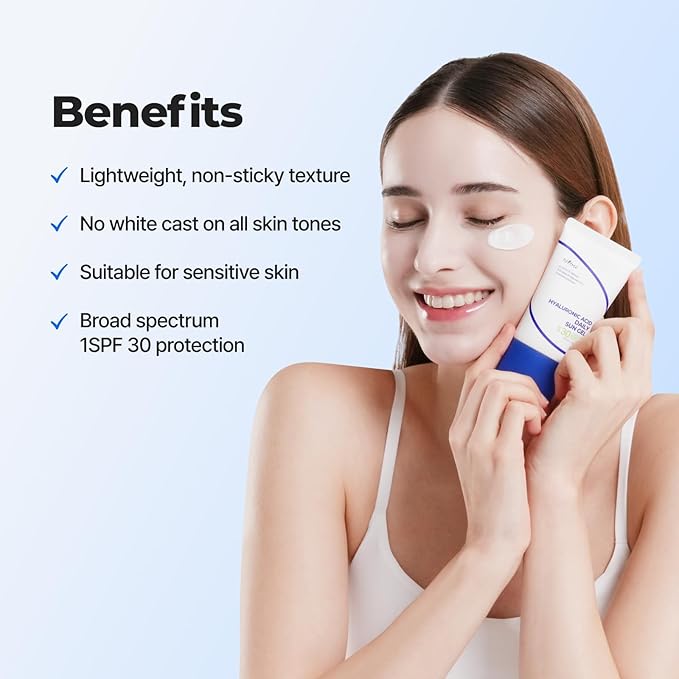 ISNTREE Hydration & Firming Skincare Set – Hyaluronic Acid Sun Gel + Aqua Gel Cream + PDRN Ampoule + Sleeping Mask | Korean Skincare Routine Bundle