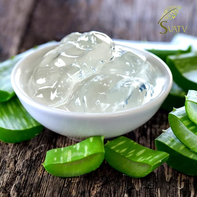 SVATV Natural Aloe Vera Gel for Face, Skin & Hair | Suitable for All Skin Types For Men & Women - 300g, 10.58oz, 0.66lbs