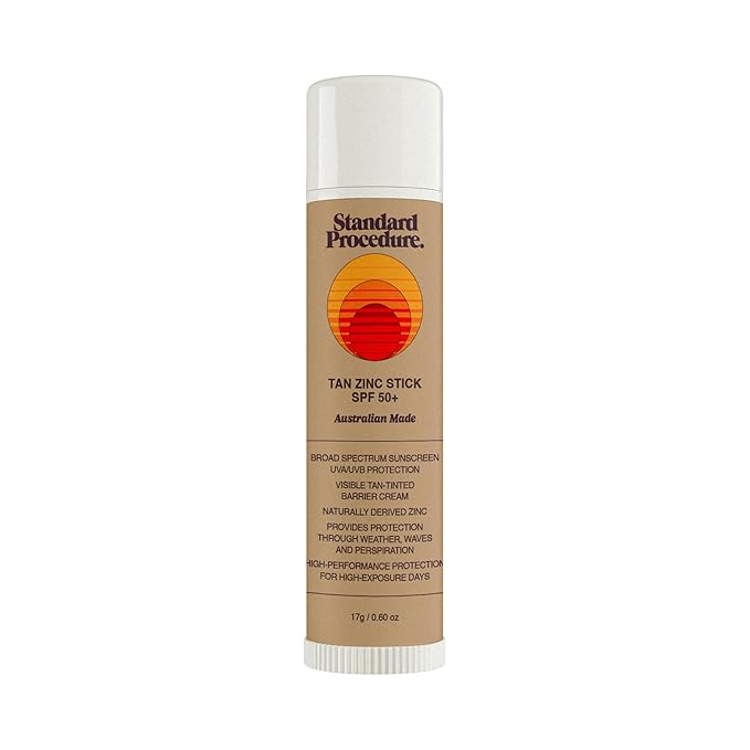 Standard Procedure - Zinc Sunscreen Stick - Zinc Based SPF 50+ Sunscreen - Broad Spectrum Sunscreen Stick - Provides UVA/UVB Protection - Australian Sunscreen Made w/Naturally-Derived Zinc