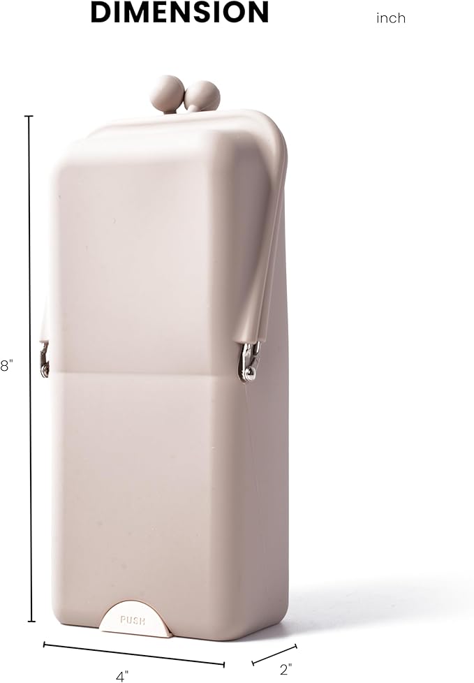 APT 1101 Makeup Brush Holder Travel Cosmetic Bag with Suction Base, Portable Cosmetic Organizer for Travel & Home, Organizer for Brushes, Beauty Tools & Accessories (Oatmeal)
