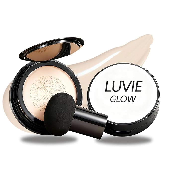 Foundation for Older Women | Mushroom Head Air Cushion CC Cream - BB Cream Full Coverage Makeup Foundation Long Lasting Waterproof Hydrating Lightweight (lvory white)