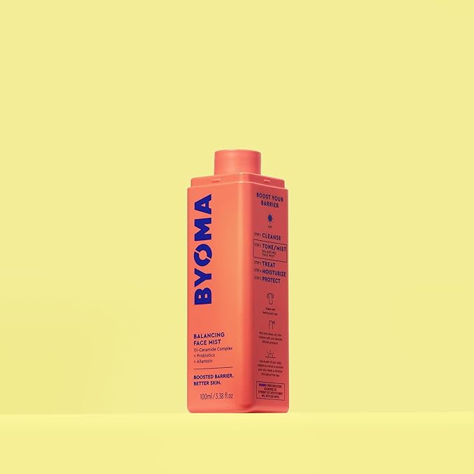 BYOMA Balancing Face Mist Refill - pH Balanced Face Toner with Ceramides, Probiotics & Allantoin - Alcohol Free Toner Spray - Balance, Soothe & Refresh Throughout The Day - 3.38 fl. oz Refill