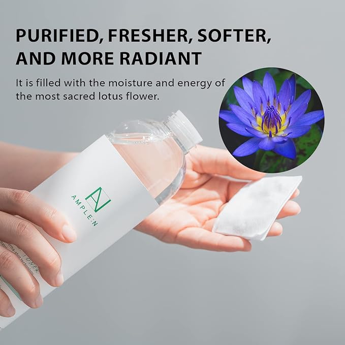 Ample:N Purifying Shot Toner Big- Korean AHA, PHA Pore Refining Face Toner for Oily and Acne Skin - Refreshing Pore Tightening Astringent – Removes Dead Skin Cells - 20.3 fl.oz.