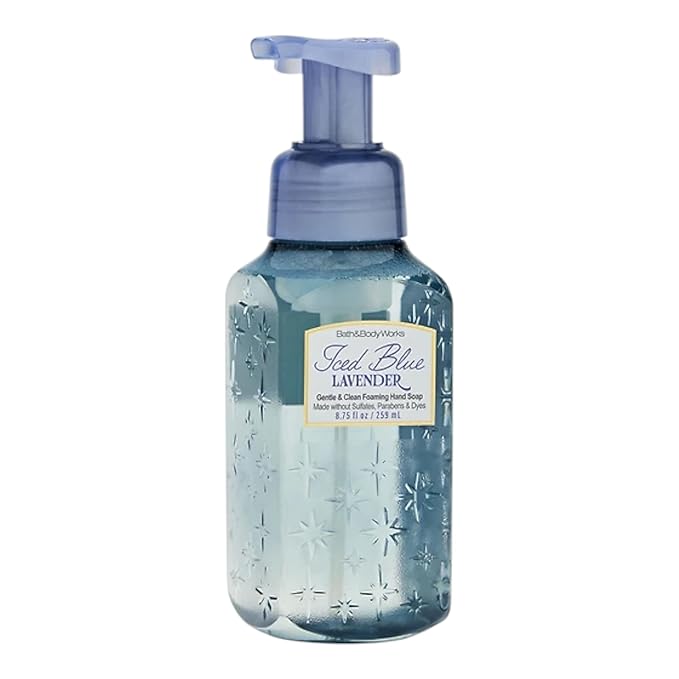 Bath & Body Works Iced Blue Lavender Gentle Foaming Hand Soap 8.75 oz (Iced Blue Lavender)
