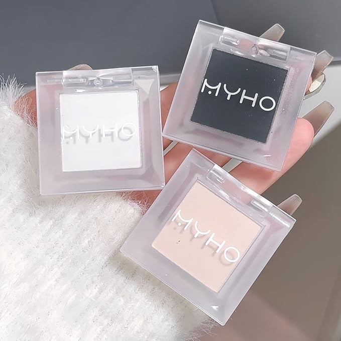 Single Light Beige Eyeshadow Palette, Matte Eyeshadow Highly Pigmented, Eye Brightener Eye Shadow Primers, Ultra-fine Powder Multiuse Blendable Eyeshadow Base Eyes Makeup