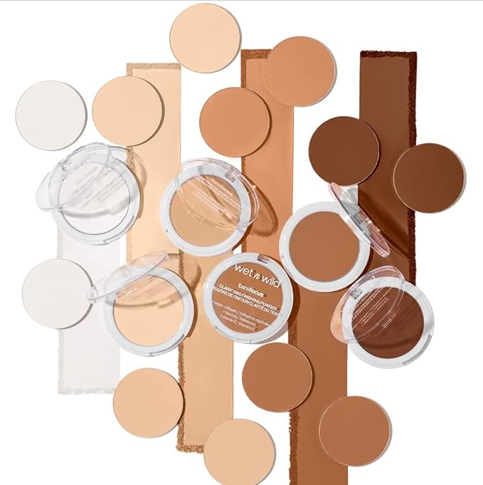 wet n wild Bare Focus Clarifying Finishing Powder | Matte | Pressed Setting Powder Translucent