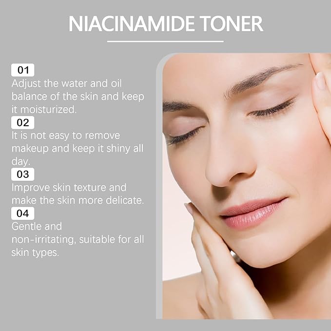Niacinamide Hydrating Toner - Moisturizing, Brightening Facial Essence Water For Refreshing Skin & Long-Lasting Glow(1PCS)