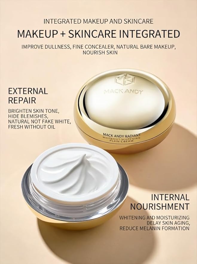 CC Cream with Brightening & Color Correction, Hydrating Moisturizer with Concealer, Natural Tone-Up Face Cream for Dull Skin, 50g - No White Cast, Sheer Coverage, Easy All-in-One Makeup Base