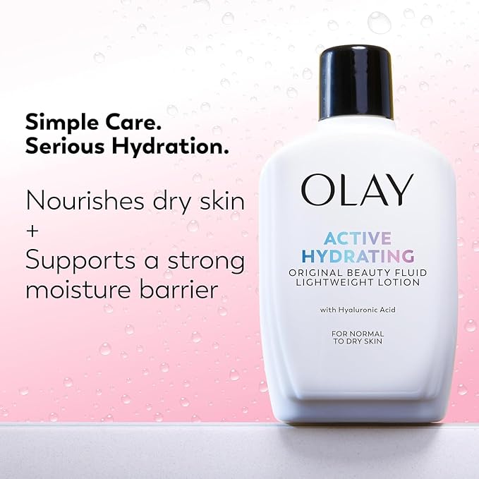 OLAY Active Hydrating Beauty Fluid Lotion Original 6 OZ - Buy Packs and SAVE (Pack of 2)