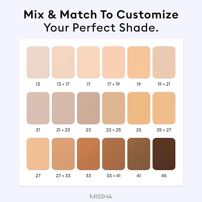 MISSHA M PERFECT COVER SERUM BB CREAM No.45 Deep Mocha- Deep with Cool Undertone, Skin Tint, Tinted Moisturizer, Skin Care Foundation Makeup, Korean Makeup, 1.18 Fl oz