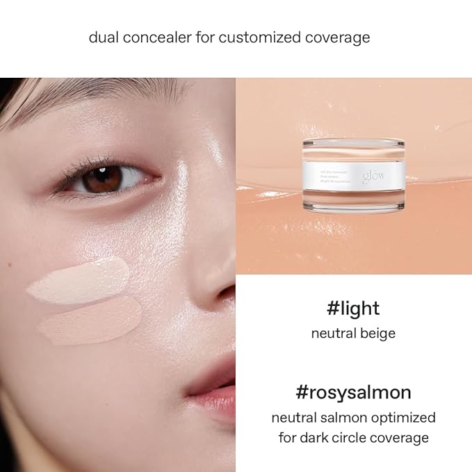 glow breathable blemish balm #one & not dry concealer #light #rosysalmon set | medium-coverage bb cream & tinted moisturizer | covers under-eye circles & blemishes | 1 fl oz x 0.4 0z