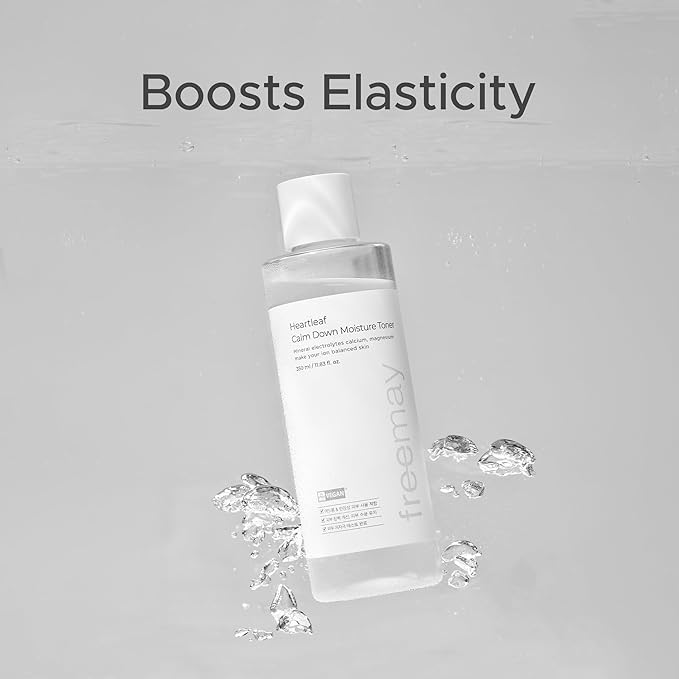 Freemay Heartleaf Calm Down Moisture Toner for Sensitive Skin, Strengthens Skin Barrier, Moisturizing, Soothing, EVE Vegan Certified, 11.83 fl. oz