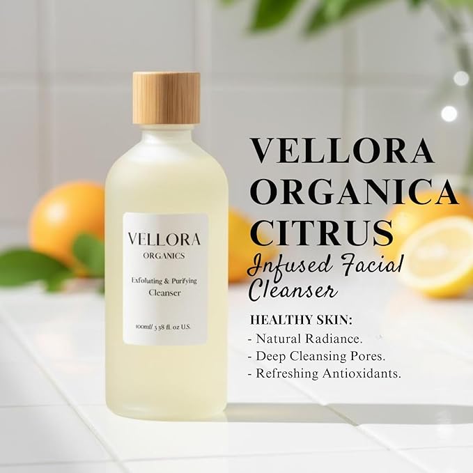 GOODY 2'S Vellora Organics Christmas Skincare Set – Exfoliating Cleanser, Brightening Toner & Anti-Aging Moisturizer Combo – Organic Skincare Trio